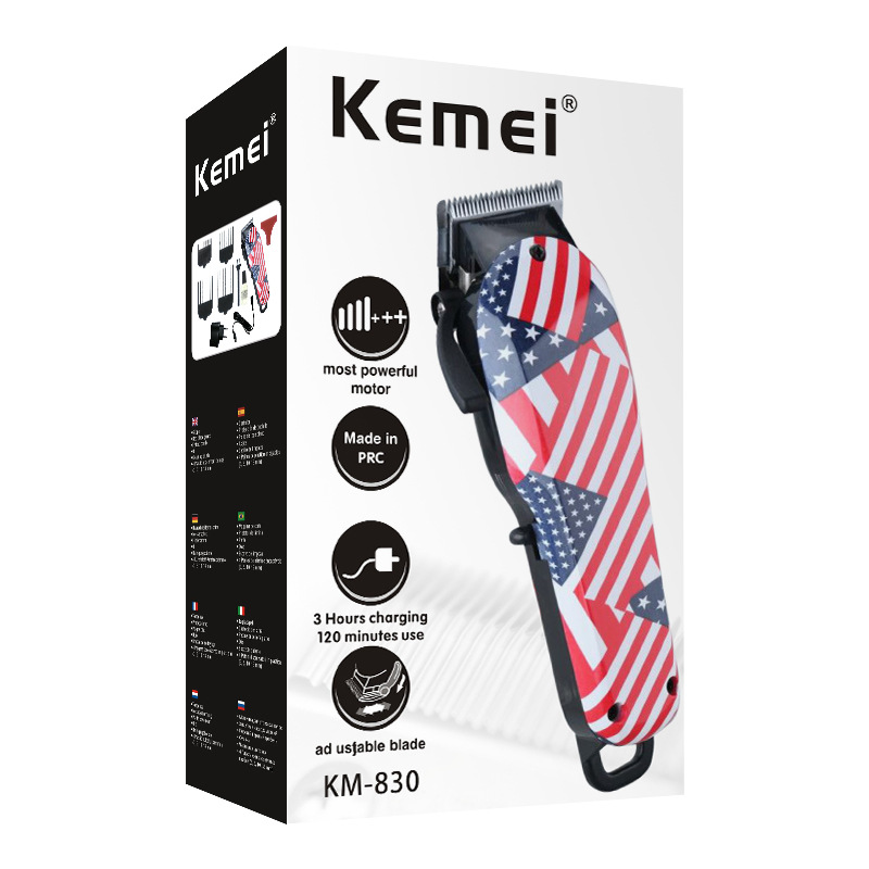 Km-830 Rechargeable Trimmer For Men Kemei, Multicolour