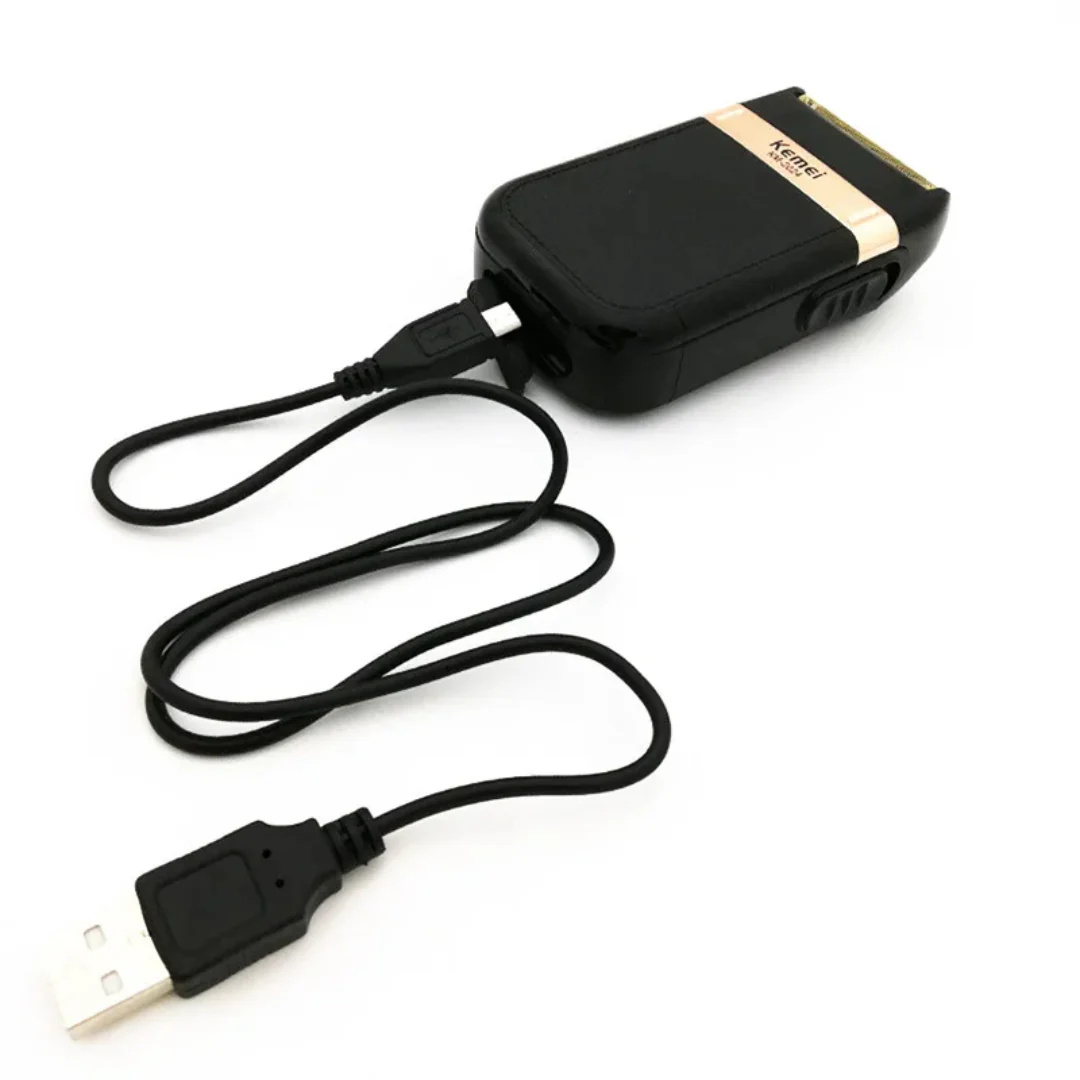 Kemei KM-2024 rasoir électrique pour hommes double lame alternative sans fil rasoir USB Rechargeable Machine à raser barbier tondeuse